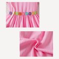 thumbnail image 7 of Toddlers Cotton Summer Dress Girls 3-10 Years Puff Short Sleeve Ribbed Swing Dress with Cloud Crossbody Bag (9 Years, Pink), 7 of 7