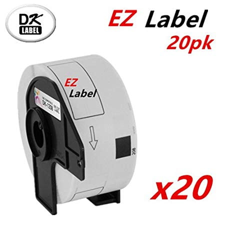 20 Rouleaux EZlabel Brother DK1208 Grandes Étiquettes d'Adresse 1-1/2 Pieds' X 3-1/2 Pieds' (38mm X 90.3mm)