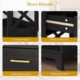 thumbnail image 2 of CozyHome Tall Nightstand Set of 1, Side Table with 2 Drawers and Open Shelf Below, Bedside Table with Solid Feet, Modern Night Stand End Table for Bedroom, Living Room, Home Office, Black, 2 of 9