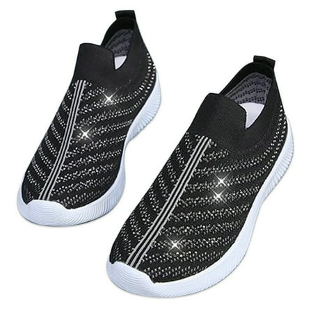 slip on rhinestone sneakers