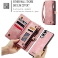 thumbnail image 3 of Funda tipo cartera para Samsung Galaxy S25 Edge, con cremallera, tarjetero, correa para la muñeca, funda protectora trasera magnética desmontable a prueba de golpes para Galaxy S25 Edge., 3 of 9