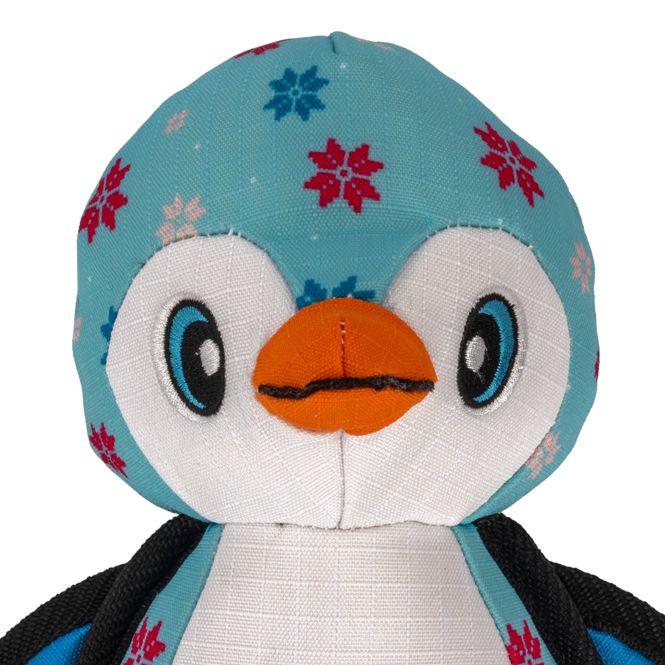 KONG® Holiday Ballistic® Penguin Squeaker Dog Toy, Blue, Medium