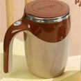 thumbnail image 1 of 1pc/380ml, Stainless Steel Coffee Stirring Cup, Automatic Stirring Cup, Magnetic Rotation Electric Milk Mug, Intelligent Thermal Insulation Safe Not Hot Long Lasting Life Large Capacity, USB Charging, 1 of 4