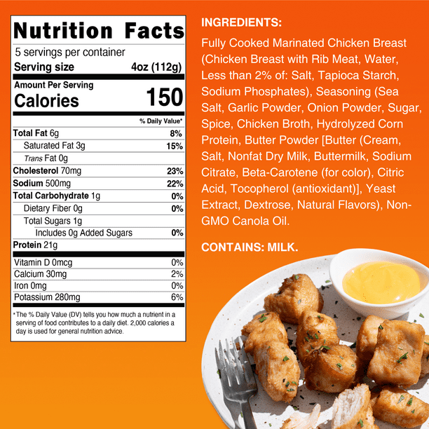 Realgood Foods Lightly Seasoned Chicken Nuggets for Breakroom