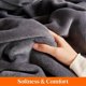 thumbnail image 2 of Fleece Blanket 230 x 230 cm Sofa Blanket Soft and Warm Fleece Blanket, Fluffy Plush Cozy Flannel Blanket and Throws, Gray, 2 of 4