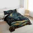 thumbnail image 3 of Homewish Retro Plants Tree 3-Piece Full Size Comforter Sets For Teens Female Girls,Starry Sky Bedding Comforter Set,Bohemian Theme Lightweight Bedding Sets,Exotic Style Room Decor,Reversible, 3 of 8