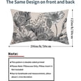 thumbnail image 3 of Vintage Flowers Lumbar Pillow Covers 12x20 Inch Set of 2 Black Gray White Floral Leaves Decorative Rectangular Throw Pillows For Couch Rustic Pillow Cases Home Decor For Sofa Living Room Outdoor, 3 of 6
