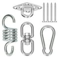 thumbnail image 2 of Kit de Suspension Suspendue en Acier Inoxydable pour Intérieur/extérieur - Capacité de 771lb, Rotation à 360°, Crochet à Ressort, Ancrage de Montage, Mousqueton et Vis de Tapotement pour Balançoires, Hamacs, Chaises, Sacs de Frappe, 2 of 7