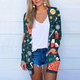 thumbnail image 1 of Puntoco Moda para mujer Abrigo con estampado navideño Cárdigan de manga larga con bolsillo Blusa informal suelta tops Liquidación Puntoco Puntoco-2243, 1 of 7