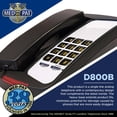 thumbnail image 2 of Med-Pat D800 Analog Deskset Telephone with Bright Ring Light, Easy Dial Pad, Wall Mountable Landline, Black, 2 of 6