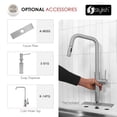 thumbnail image 6 of Stylish Single Handle Brushed Stainless Steel Pull Down Touchless Kitchen Faucet K-150SM, 6 of 10