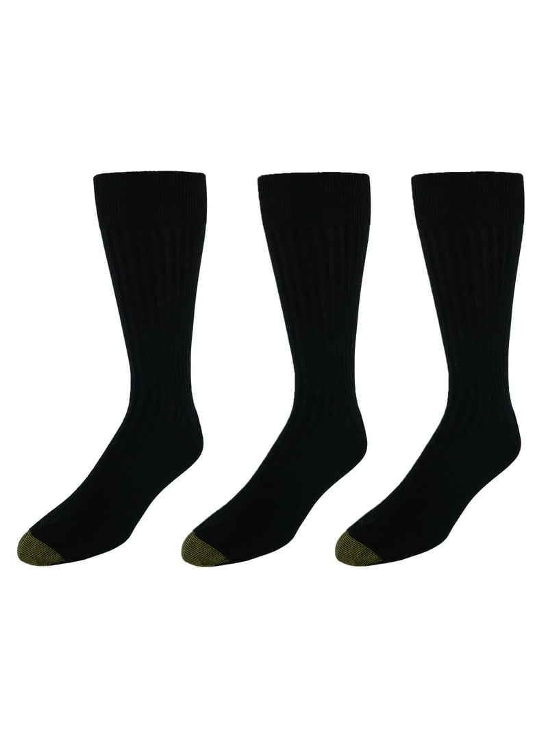 Gold Toe Men's Canterbury Ribbed Crew Dress Socks, Cotton Blend, 3 Pack, One Size - Walmart.com Gold Toe Men's Canterbury Ribbed Crew Dress Socks, Cotton Blend, 3 Pack, One Size - Walmart.com