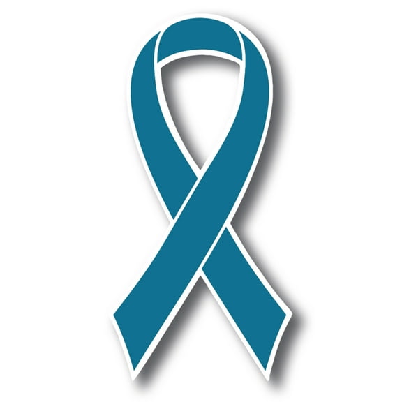 Magnet Me Up Support Cervical and Ovarian Cancer Awareness Teal Ribbon Magnet Decal, 3.5x7 In, Vinyl Automotive Magnet