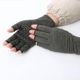 thumbnail image 2 of Arthritis Pain Relief Magnetic Pressure Therapy Half Finger Compression Gloves, 2 of 3