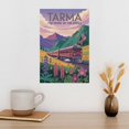thumbnail image 3 of Tarma Peru Vintage City Travel Poster with Mountain Train And Floral Landscapes Canvas Poster, 3 of 8