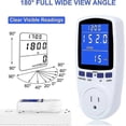 thumbnail image 2 of Upgraded Wattmeter Power Meter Socket Home Electricity Usage Meter, Electric Usage Meter Consumption-Perfet, 2 of 5