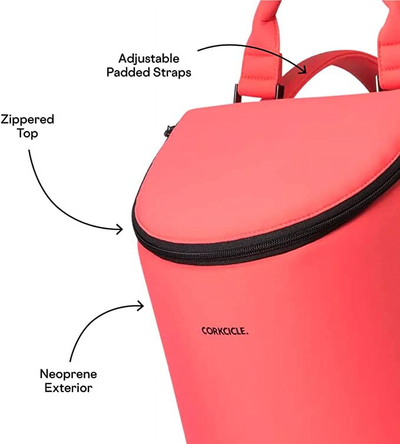 Corkcicle Eola Insulated Soft Cooler Bag, Bucket Bag, Insulated, Coral  Neoprene 