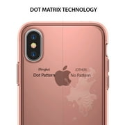 Ringke Air Case Compatible with iPhone X, Lightweight & Thin Flexible TPU Scratch Resistant Cover - Rose Gold