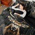 thumbnail image 4 of Manfei Safari Deer 7-Piece Twin Bedding Sets for Teens Boys Girls,Abstract Black Camouflage Bedding Comforter Set,Jungle Animal Breathable Sheet Sets,Super Cozy Room Decor,Reversible, 4 of 8