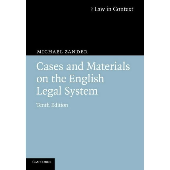 Law in Context Cases and Materials on the English Legal System, (Paperback)
