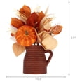 thumbnail image 5 of Pumpkins and Foliage Artificial Arrangement in Milk Jar, Multicolor, 13", Fall by Way To Celebrate, 5 of 5