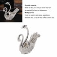 thumbnail image 3 of Metal Swan Dinnerware Set With 6 Spoons, Durable Material, Exquisite Craftsmanship, Versatile Usage, Decorative Swan Base Holder For Stirring Mixing Coffee Desserts, 3 of 8