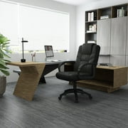 Boss Office Products Black Executive Leather High Back Chair