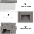 thumbnail image 2 of UPOUART 1Pack Embedded Stair Lamp LED Square Step Lights Grey Aluminum for Home Use, 2 of 7