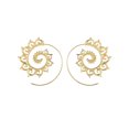 thumbnail image 1 of Jumpingount Pendientes circulares de remolino, regalo de aniversario, decoraciones para mujer, colgante para colgar en la oreja, pendiente colgante con Ropa, zapatos y accesorios Miscelánea 4755 Oro Jumpingount AP010229-04, 1 of 6