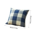 thumbnail image 3 of NWOKYZGH 1Pc Buffalo Check Pillow Cover, Retro Blue White Plaids Cotton Linen Square Pillowcase Decorative Cushion - 17x17 Inchs, 3 of 6