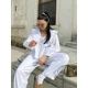 thumbnail image 4 of Camisas elegantes para mujer, Blusa de manga larga con cuello Peter Pan, blusa sencilla con cordones para ocio, ropa de calle que combina con todo, 4 of 5