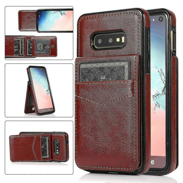 Funda de piel sintética estilo empresarial para Samsung S10 con tarjetero, función billetera, función atril y protección contra caídas s202412245095