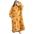 thumbnail image 2 of MesaSe Blanket Hoodie Sweatshirt with Pocket Lining Fluffy Oversized Blanket Hoodie Cute Print Wearable Hooded Blanket Cozy Warm Hoodie Sweater Blanket One Size Wearable Blanket Unisex, 2 of 11