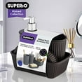 thumbnail image 5 of Superio Decorative Ribbed Bathroom Accessory Set, Plastic - Brown (4 Pack), 5 of 7