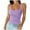 Purple, variant on ChoXxx Women's Spaghetti Strap Scoop Neck Ribbed Tank Top Slim Fitted Cotton Camisole Basic Sleeveless Layering Shirt Brick Red L