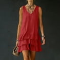 thumbnail image 2 of SROBPTY Summer Dresses for Women Solid Sleeveless V Neck, 2 of 5