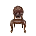 thumbnail image 2 of Kai 25 Inch Set 2 Dining Chair Scrolled Legs Tufted Faux Leather Brown, 2 of 6