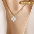 thumbnail image 3 of OULII 100Pcs Diy Style Christmas Snowflake Hanging Ornament Jewelry Charms, 3 of 8