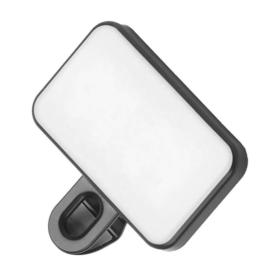 NICEXMAS LED Camera Light Clip on for Live Streaming Adjustable USB Powered Black Selfie Light