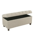 thumbnail image 3 of HomePop Ainsley Button Tufted Storage Bench, Multiple Colors, 3 of 10