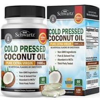 BioSchwartz Coconut Oil Pills - Dietary Supplement for Skin, Nails, Hair Growth | 120 Count