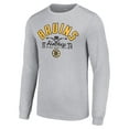 thumbnail image 2 of Men's Starter  Heather Gray Boston Bruins Puck Long Sleeve T-Shirt, 2 of 3
