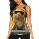 thumbnail image 1 of Fotbe Heavy Metal Style Guinea Pig Blusas Sin Mangas para Mujer – Estilo Casual, Corte Suelto, Slim-Fit, Cuello Redondo Deportivo, Tops de Verano para Gimnasio y Yoga-X-Large, 1 of 7