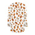 thumbnail image 5 of Women's Halloween Pumpkin Cat Print Knitting Cardigan Long Sleeve Open Front Knitted Sweater Outwear Coat Tops, 5 of 6
