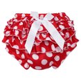 thumbnail image 1 of Jowowha Newborn Baby Girl Christmas Ruffle Bloomer Shorts Polka Dots Elastic Waistband Diaper Cover Briefs Red&White M/66, 1 of 6