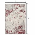 thumbnail image 2 of 5â€™ x 8â€™ Red and Gray Modern Abstract Area Rug, 2 of 8