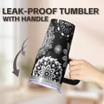 thumbnail image 5 of 20oz Insulated Travel Cup with Lid & Straw - Stainless Steel Double Wall Vacuum Tumbler, Leakproof Thermal Coffee Mug, Bohemian Style, 5 of 5