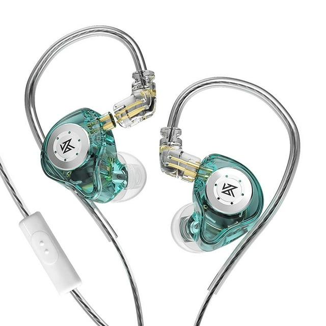 Auriculares KZ-EDX Pro HIFI Bass Auriculares Sport Monitor In (cian con micrófono)
