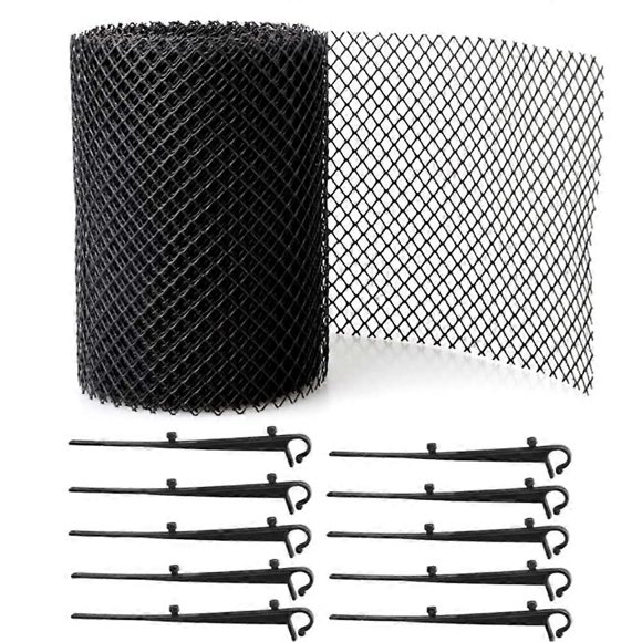 15cm x 6m Mesh Gutter Guard Leaf Protection Mat Guttering Block Leaves Moss Debris Shield