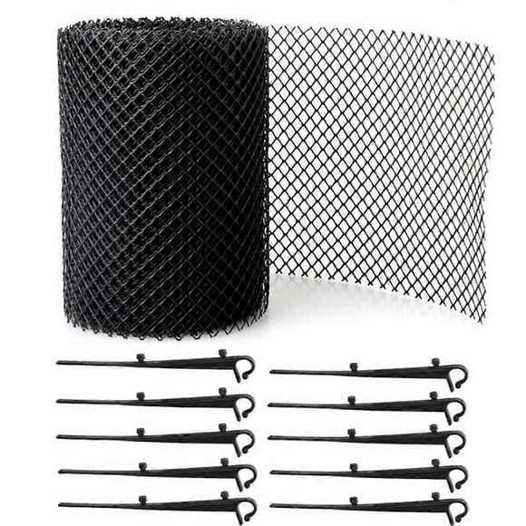 15cm x 6m Mesh Gutter Guard Leaf Protection Mat Guttering Block Leaves Moss Debris Shield